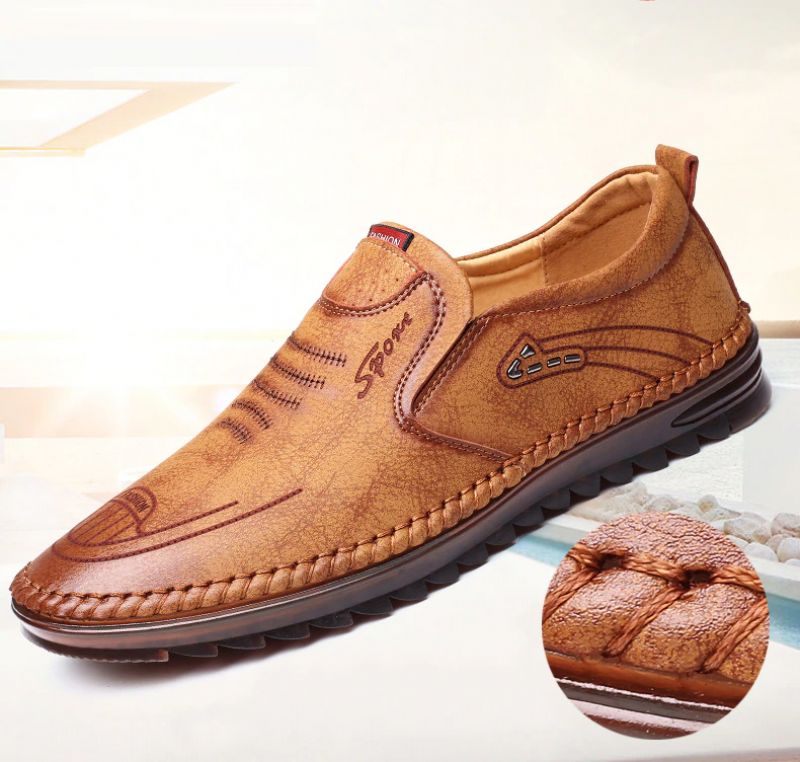 Męskie Mokasyny Buty Codzienne Fernando - Brązowy