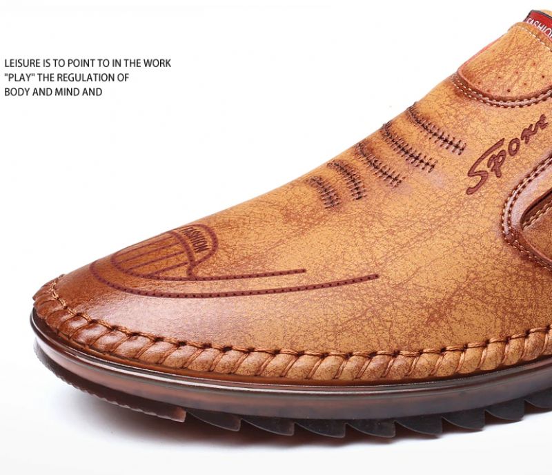 Męskie Mokasyny Buty Codzienne Fernando - Brązowy
