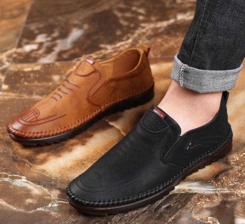Męskie Mokasyny Buty Codzienne Fernando - Brązowy