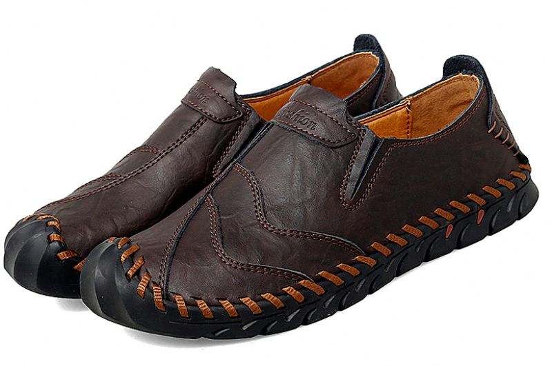 Męskie Mokasyny Buty Codzienne Florenzio - Kawa