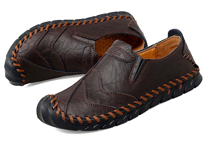 Męskie Mokasyny Buty Codzienne Florenzio - Kawa