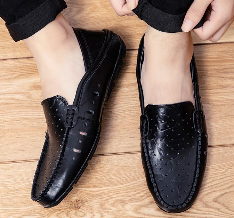Męskie Mokasyny Buty Codzienne Victor - Granatowy