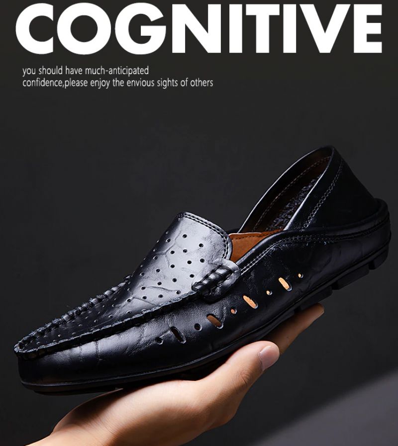 Męskie Mokasyny Buty Codzienne Victor - Granatowy