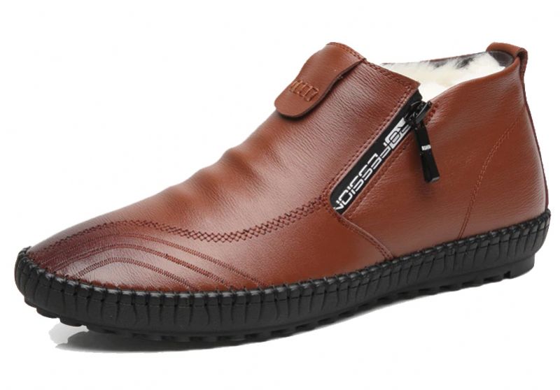 Męskie Mokasyny Buty Śnieżne Olimar - Brązowy