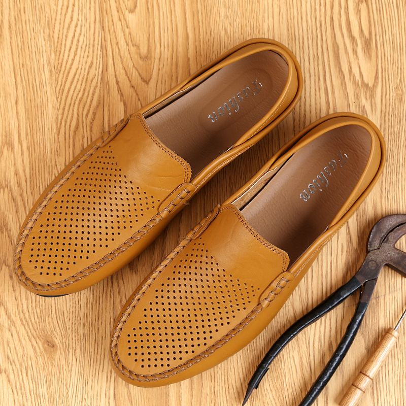 Męskie Mokasyny Jacinto Buty Codzienne - Żółty Hollow