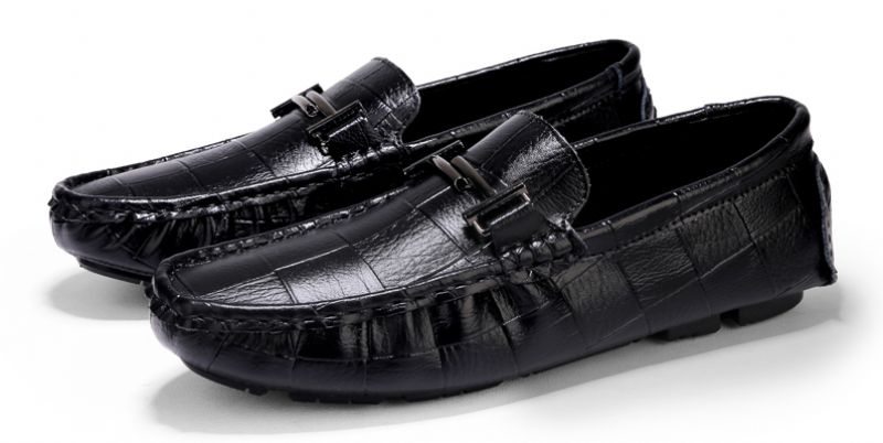 Methan Męskie Mokasyny Eleganckie Buty - Niebieski
