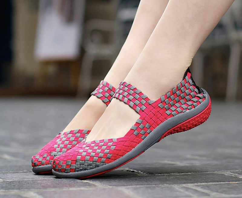 Mia Damskie Buty Wsuwane - Czerwony