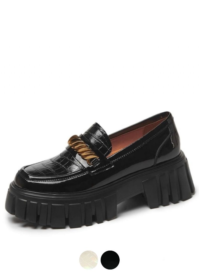 Mia Damskie Skórzane Buty Na Platformie