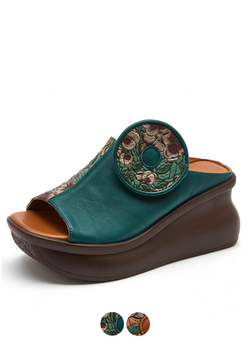 Michelle Damskie Platformowe Koturny Clogs