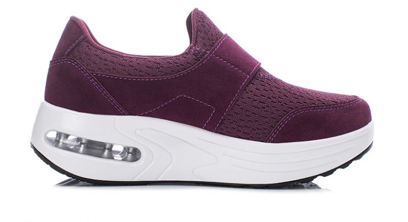 Miki Damskie Wygodne Buty Na Platformie - Fioletowy