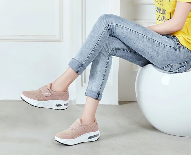 Miki Damskie Wygodne Buty Na Platformie - Fioletowy