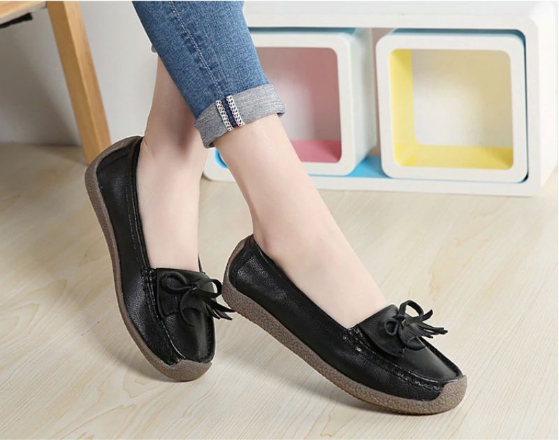 Mila Damskie Mokasyny Czarne Buty - Czarny