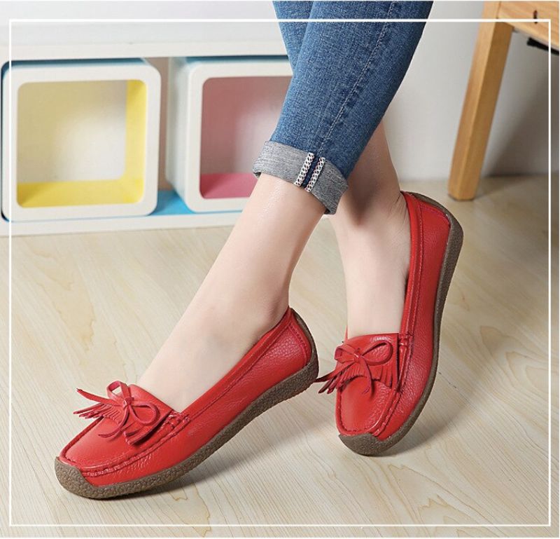 Mila Damskie Mokasyny Czarne Buty - Czarny