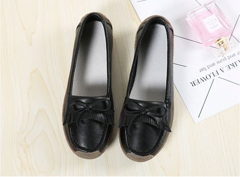 Mila Damskie Mokasyny Czarne Buty - Czarny