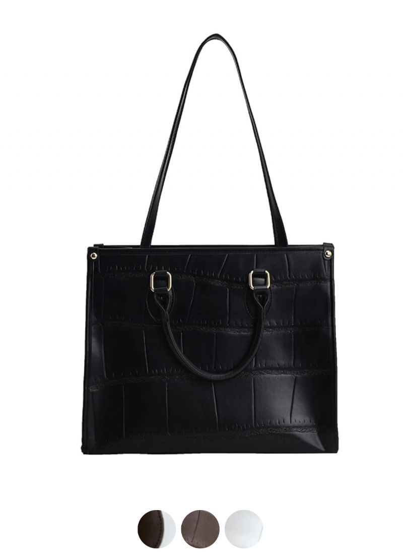 Milano Damska Duża Skórzana Torebka Typu Crossbody