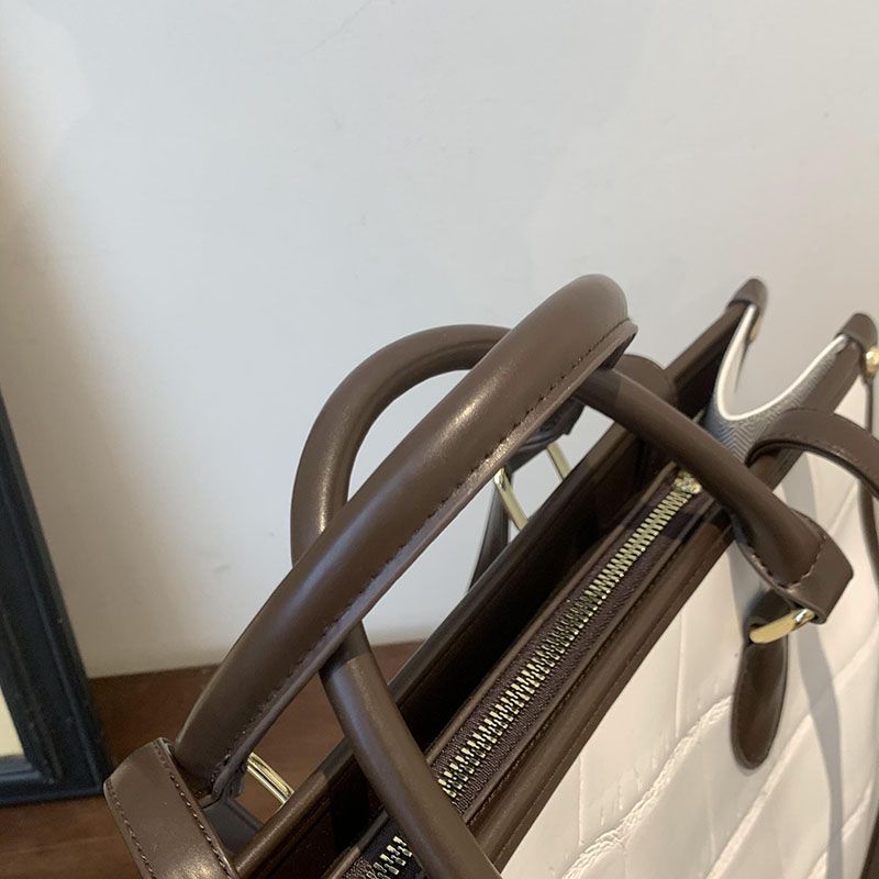 Milano Damska Duża Skórzana Torebka Typu Crossbody - Czarny