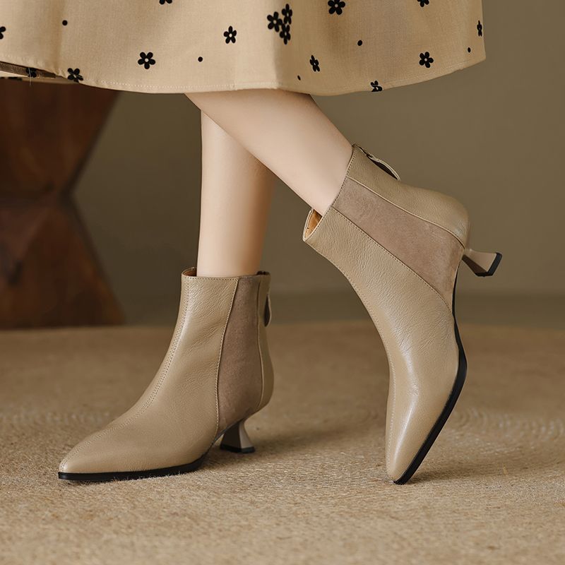 Milei Damskie Buty Typu Classics Leather Ankle Boots - Czarny
