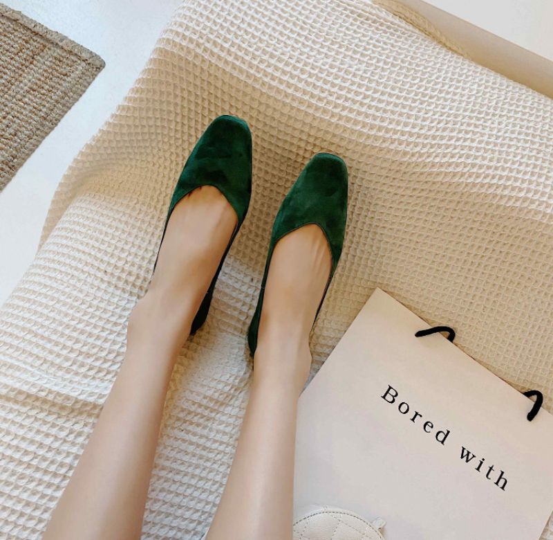 Milena Damskie Płaskie Buty - Morelowy