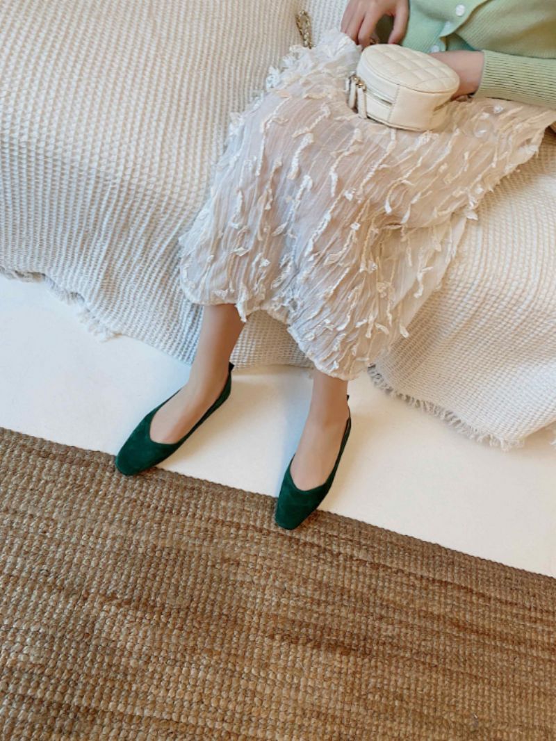 Milena Damskie Płaskie Buty - Morelowy
