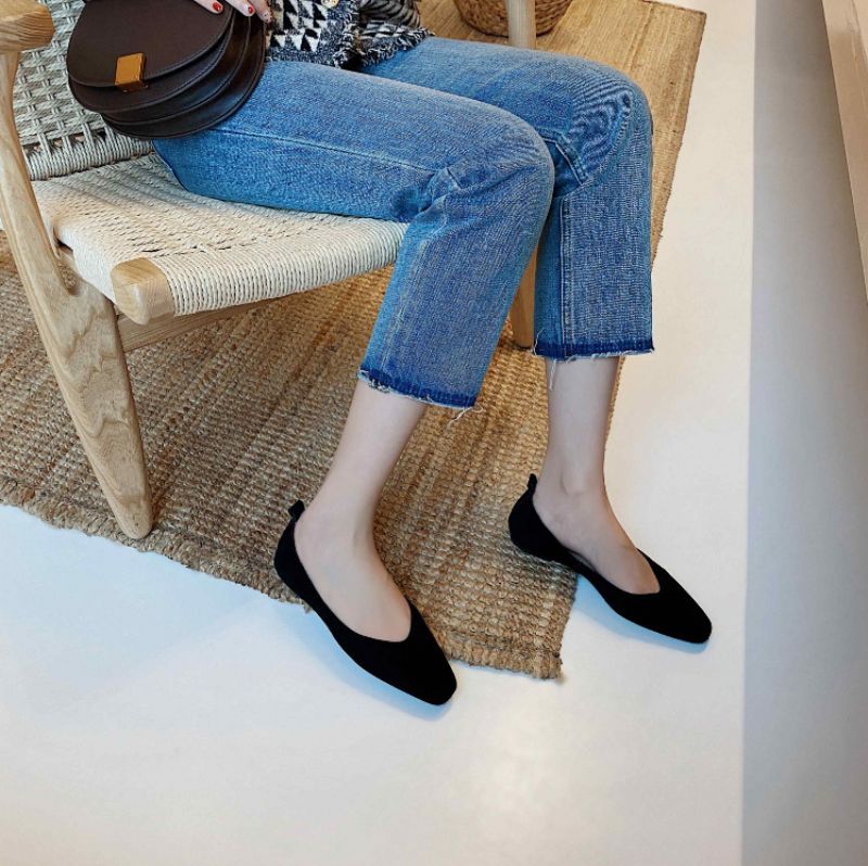 Milena Damskie Płaskie Buty - Morelowy