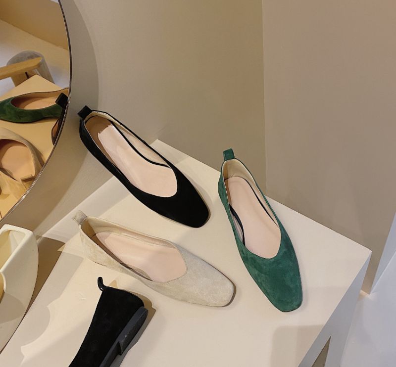 Milena Damskie Płaskie Buty - Morelowy