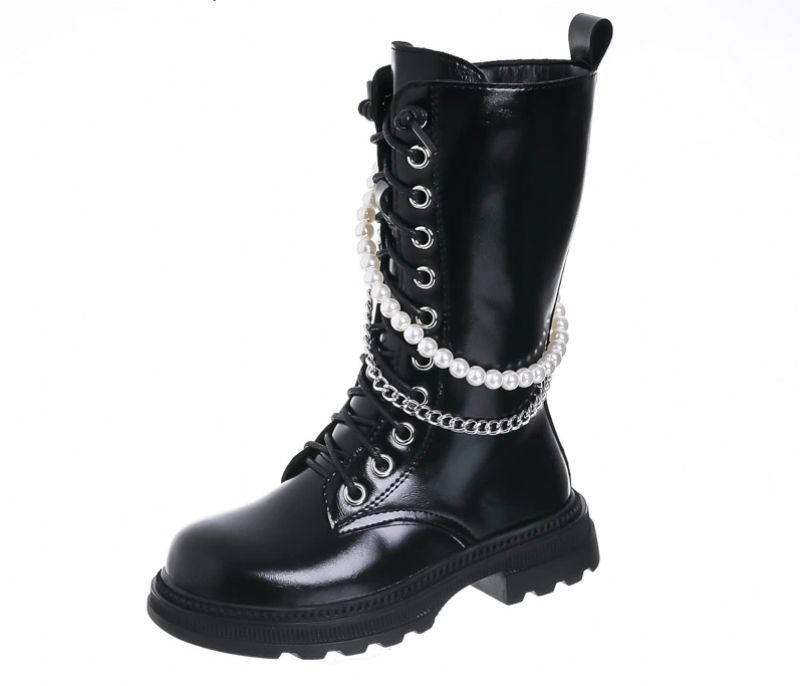 Miley Dziewczęce Wysokie Buty - Czarny