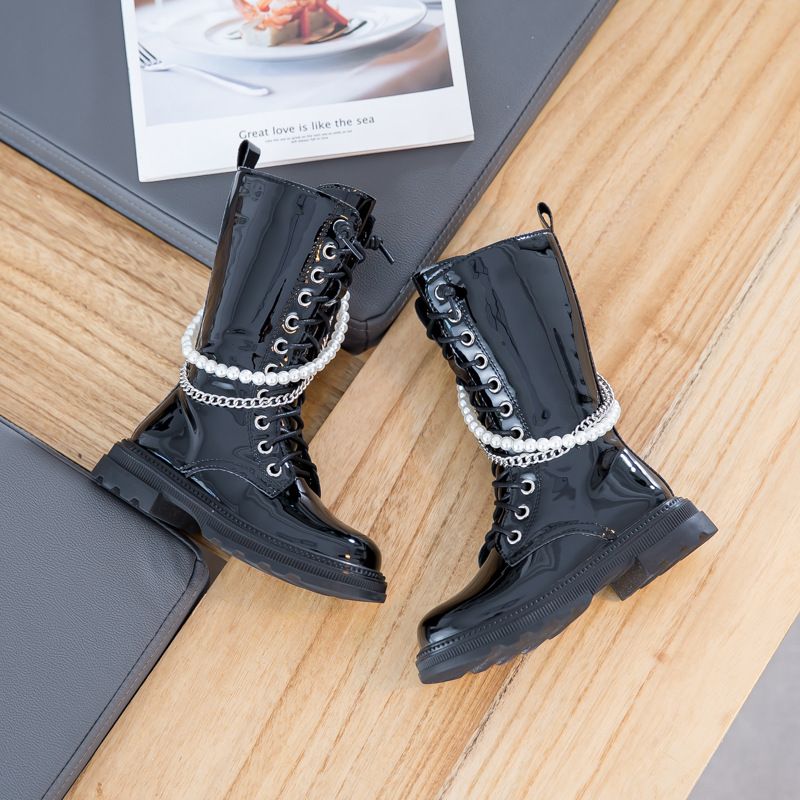 Miley Dziewczęce Wysokie Buty - Czarny