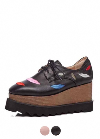 Miquel Damskie Platformy Czarne Buty