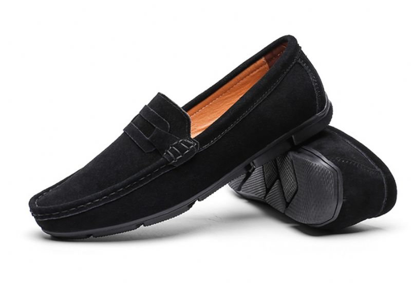 Modne Buty Mokasyny Męskie Aldrete - Granatowy