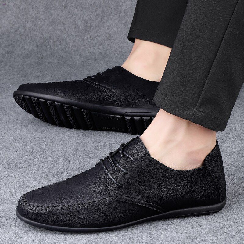 Modne Buty Mokasyny Męskie Kluiv - Czarny