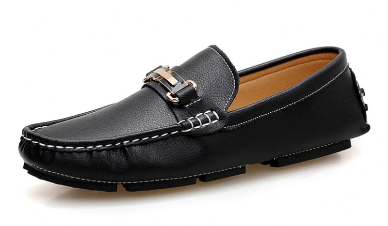 Mokasyny Męskie Walker Fashion - Czarny