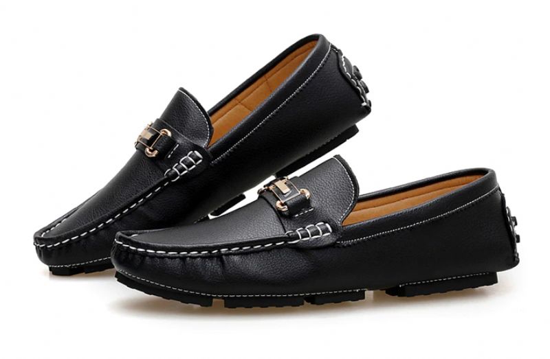Mokasyny Męskie Walker Fashion - Czarny