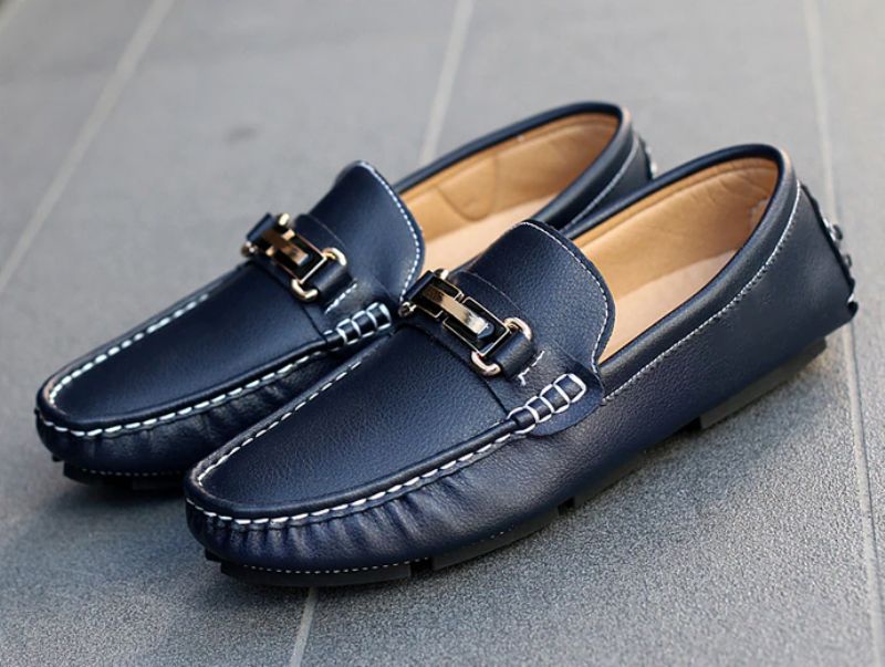 Mokasyny Męskie Walker Fashion - Czarny