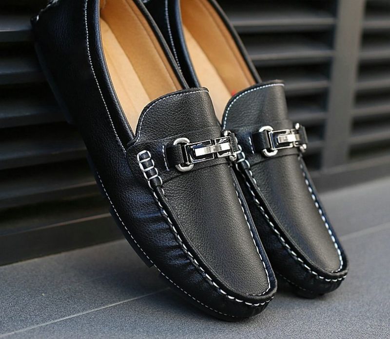 Mokasyny Męskie Walker Fashion - Czarny