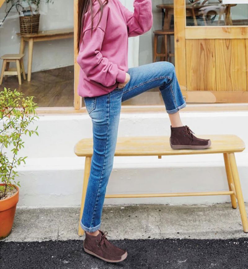 Molina Ankle Length Booties - Brązowy