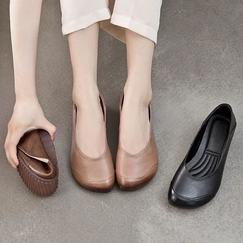Moly Damskie Płaskie Buty - Beżowy