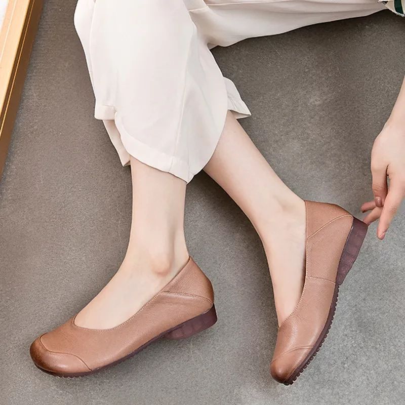 Moly Damskie Płaskie Buty - Beżowy