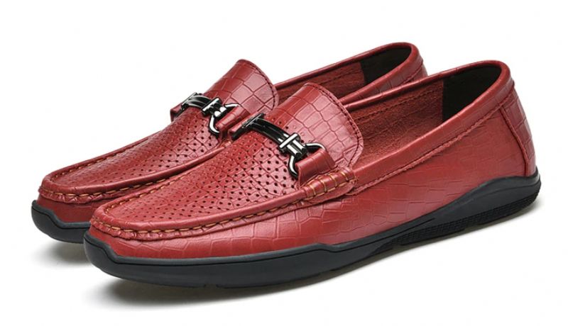Montenegro Męskie Mokasyny Sznurowane Buty - Czarny