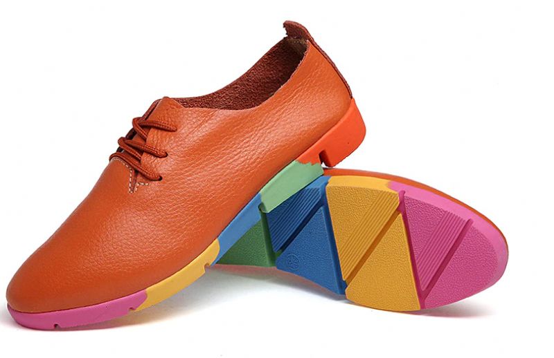 Morelti Damskie Sznurowane Płaskie Buty Typu Loafer - Czarny