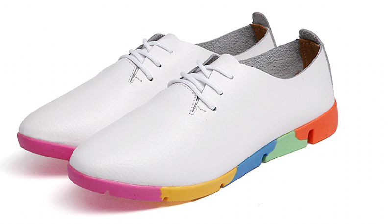 Morelti Damskie Sznurowane Płaskie Buty Typu Loafer - Czarny
