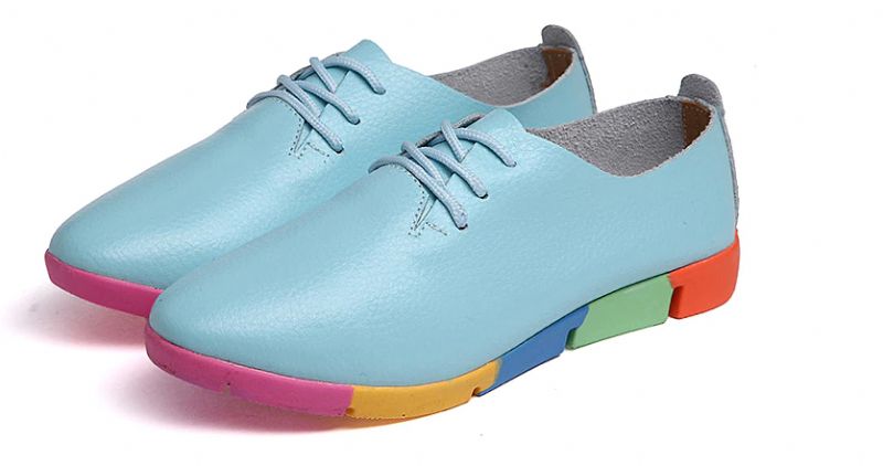 Morelti Damskie Sznurowane Płaskie Buty Typu Loafer - Czarny