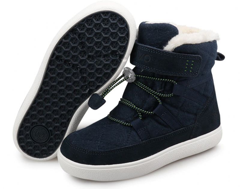 Muñoz Dla Obu Płci Dziecięce Zimowe Buty - Granatowe futro