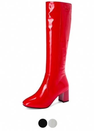 Nadia Damskie Lakierowane Buty Do Kolan