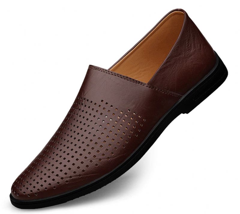 Nael Męskie Mokasyny Casualowe Buty - Brązowy