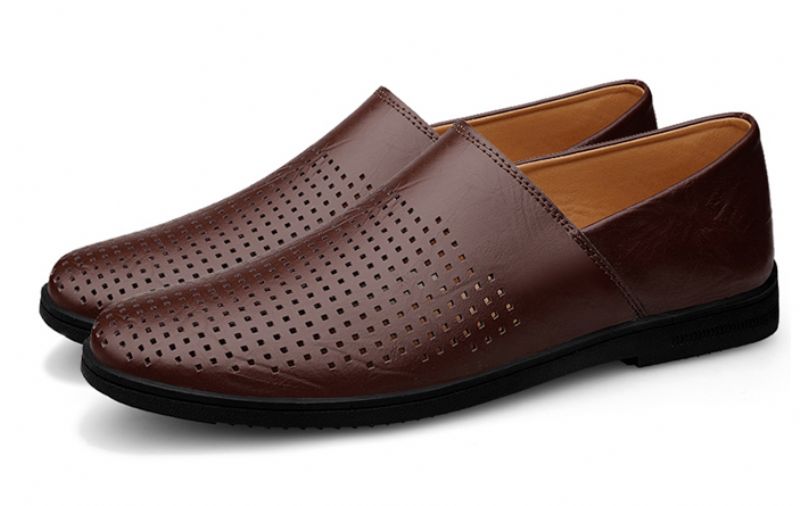 Nael Męskie Mokasyny Casualowe Buty - Brązowy