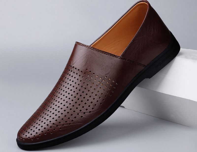 Nael Męskie Mokasyny Casualowe Buty - Brązowy