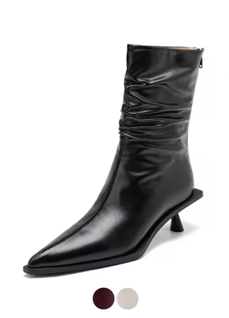 Nahir Damskie Buty Do Kostki Ze Spiczastym Noskiem