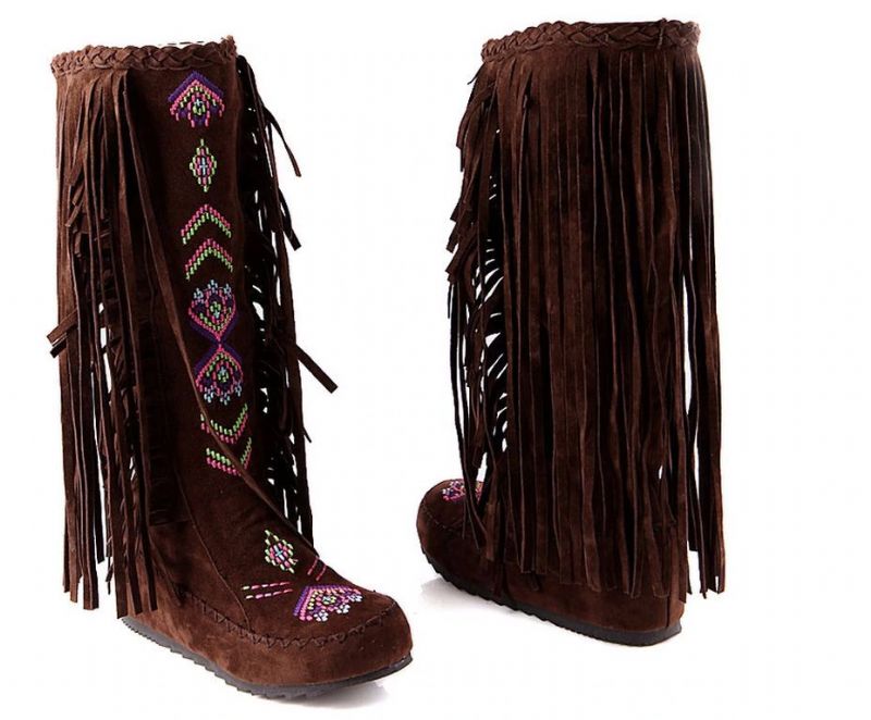 Naisha Boots Mid Calf - Żółty