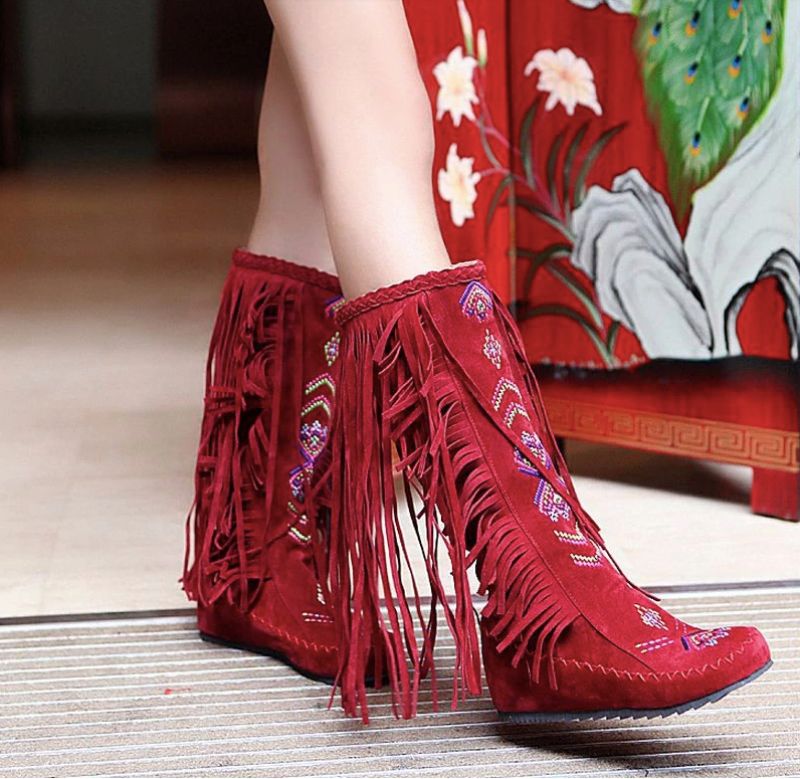 Naisha Boots Mid Calf - Żółty