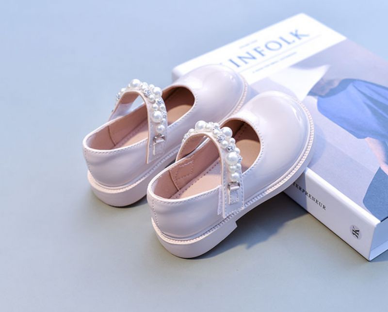 Nany Dziecięce Płaskie Buty Dla Dziewczynek - Czarny